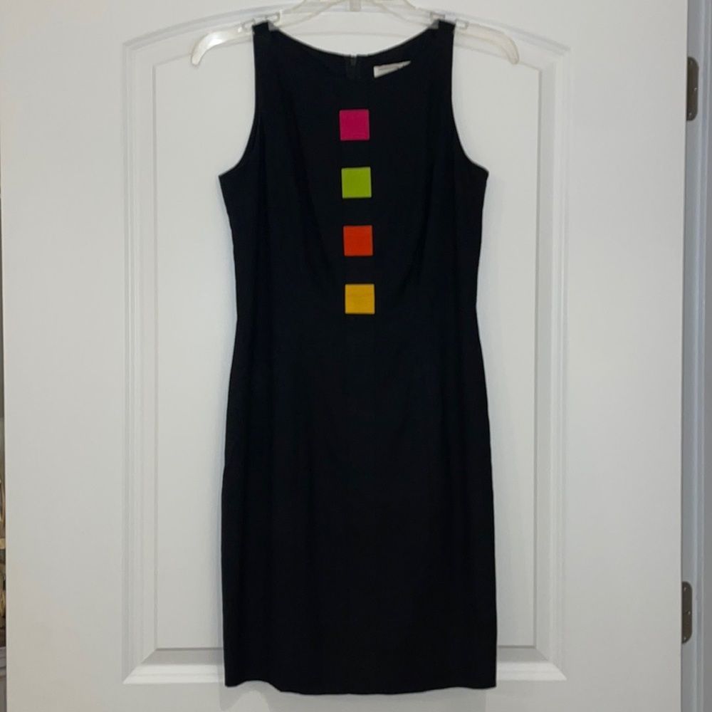 Vintage Deborah Lyons Linen Blend Sheath Dress Size 2 XS